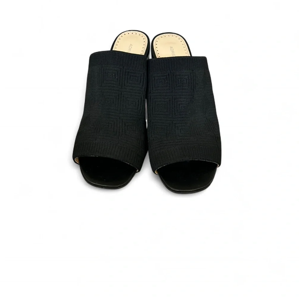 Adrienne Vittadini Arielle Block Heel Mules in Black Size 8.5 - Picture 5 of 10